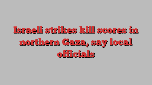 Israeli strikes kill scores in northern Gaza, say local officials