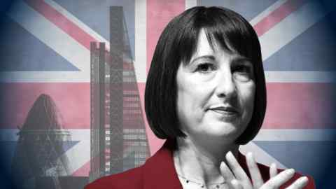 Montage shows Rachel Reeves against a Union Jack backdrop with a City skyline