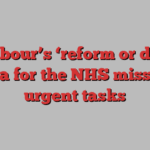 Labour’s ‘reform or die’ mantra for the NHS misses the urgent tasks