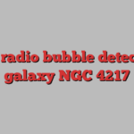 Large radio bubble detected in galaxy NGC 4217