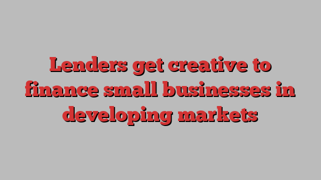 Lenders get creative to finance small businesses in developing markets