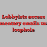 Lobbyists access parliamentary emails using IT loophole