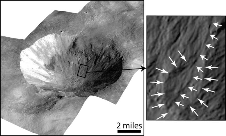 Cornelia Crater on Vesta