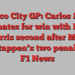 Mexico City GP: Carlos Sainz dominates for win with Lando Norris second after Max Verstappen’s two penalties | F1 News