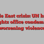 Middle East crisis: UN human rights office condemns worsening violence