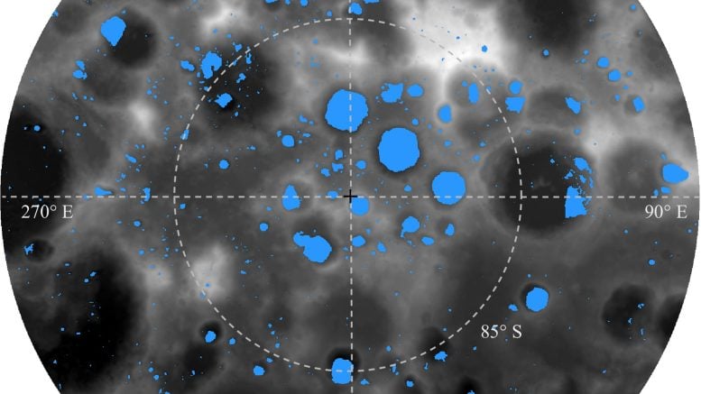 Distribution of Permanently Shadowed Regions on Moon