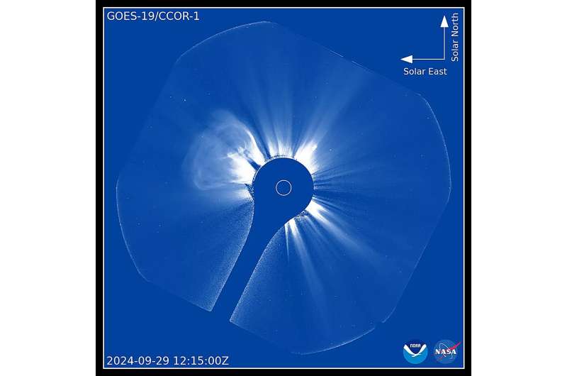 NOAA releases imagery from world's first operational space-based coronagraph