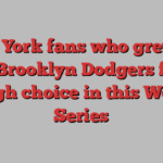 New York fans who grew up with Brooklyn Dodgers face a tough choice in this World Series