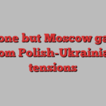 No one but Moscow gains from Polish-Ukrainian tensions