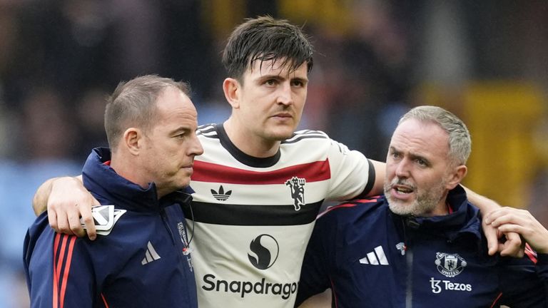 Harry Maguire had to come off injured at half-time