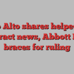 Palo Alto shares helped by contract news, Abbott Labs braces for ruling