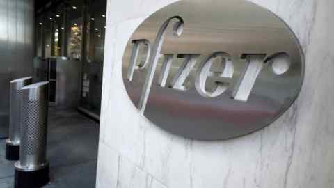 Pfizer sign on building