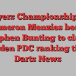 Players Championship 29: Cameron Menzies beats Stephen Bunting to claim maiden PDC ranking title | Darts News