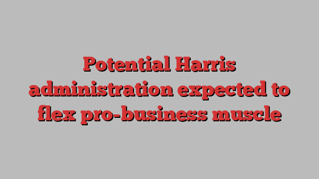 Potential Harris administration expected to flex pro-business muscle