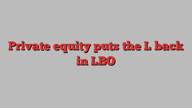 Private equity puts the L back in LBO