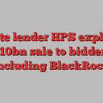 Private lender HPS exploring $10bn sale to bidders including BlackRock