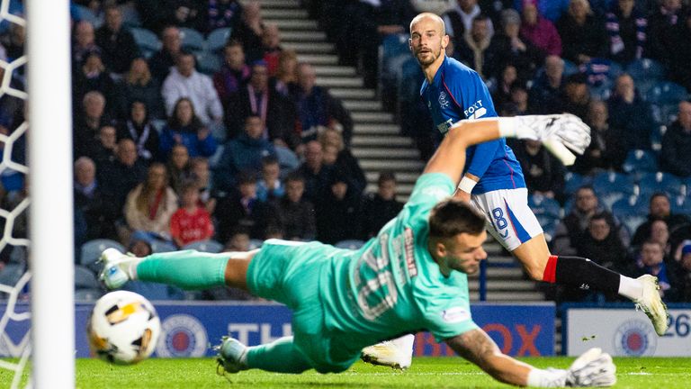 Cerny tucks in his second at Ibrox on Sunday night