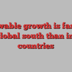 Renewable growth is faster in the global south than in rich countries