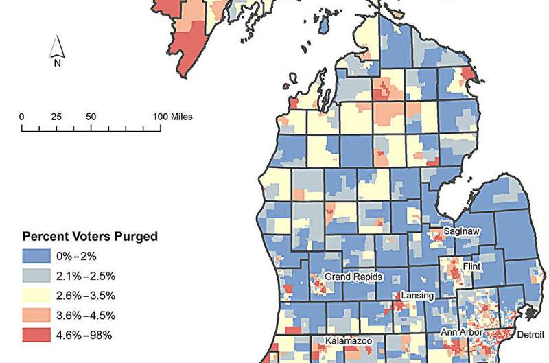 New research sheds light on impact and bias of voter purging in Michigan