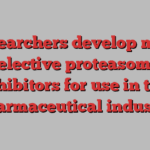 Researchers develop more selective proteasome inhibitors for use in the pharmaceutical industry