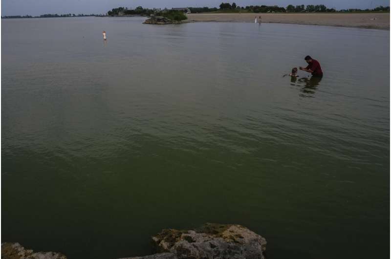 Researchers in a lab near Lake Erie study how toxic algae can damage health