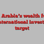 Saudi Arabia’s wealth fund to cut international investment target