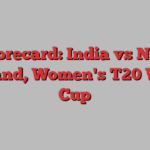 Scorecard: India vs New Zealand, Women's T20 World Cup