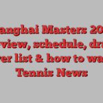 Shanghai Masters 2024: Preview, schedule, draw, player list & how to watch | Tennis News