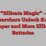 “Silicate Magic” – Researchers Unlock Key to Cheaper and More Efficient Batteries