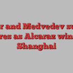 Sinner and Medvedev survive scares as Alcaraz wins in Shanghai