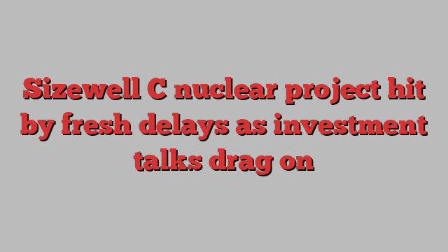 Sizewell C nuclear project hit by fresh delays as investment talks drag on