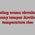 Slowing ocean circulation may temper Arctic temperature rise