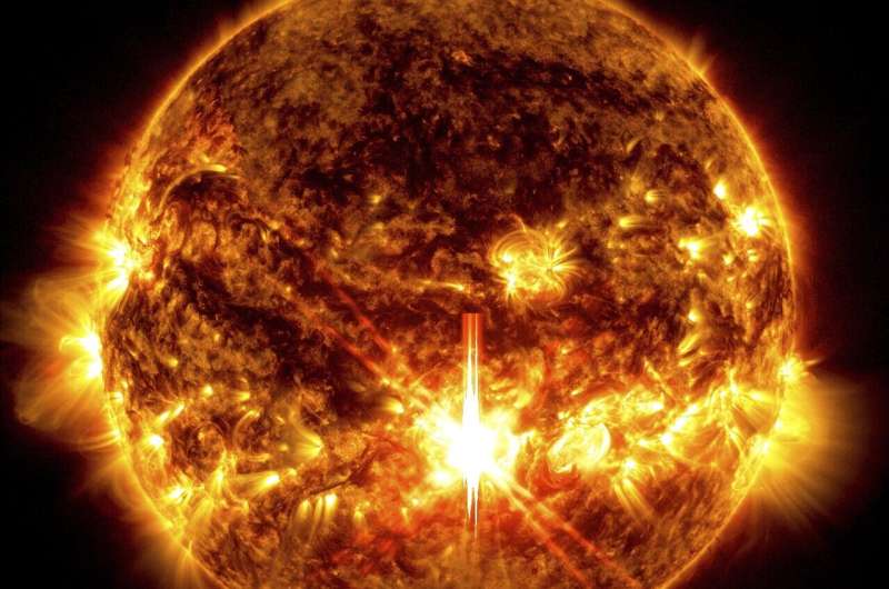 Solar flares may cause faint auroras across top of Northern Hemisphere