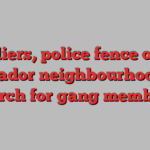 Soldiers, police fence off El Salvador neighbourhood, in search for gang members