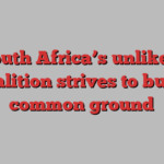 South Africa’s unlikely coalition strives to build common ground