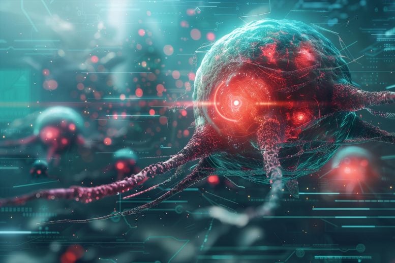 AI Cancer Detection Art Concept Illustration