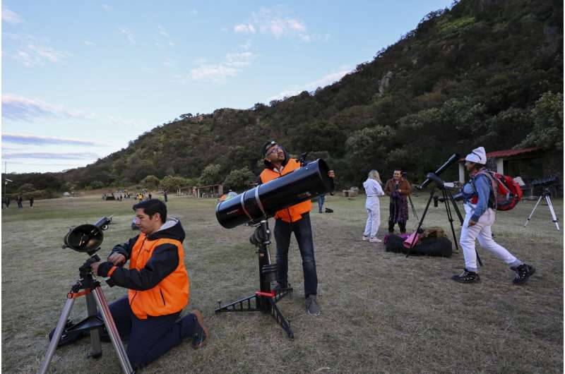 The dark sky over an urban park in central Mexico attracts stargazers who worry it might not last