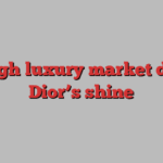 Tough luxury market dims Dior’s shine