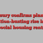 Treasury confirms plans for inflation-busting rise in UK social housing rents