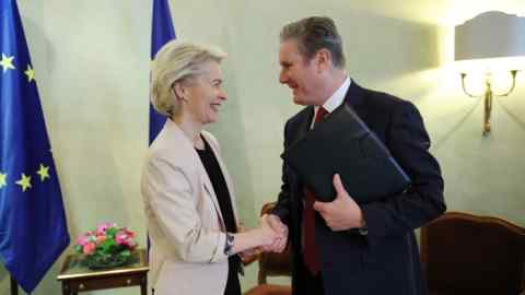 European Commission president Ursula von der Leyen meets Sir Keir Starmer earlier this year