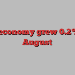 UK economy grew 0.2% in August