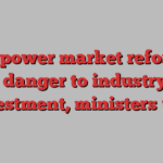 UK power market reforms pose danger to industry and investment, ministers told