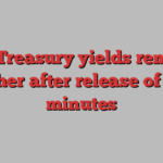 US Treasury yields remain higher after release of Fed minutes