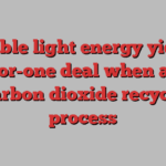 Visible light energy yields two-for-one deal when added to carbon dioxide recycling process