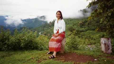 The author on her first trip to Myanmar in 1994