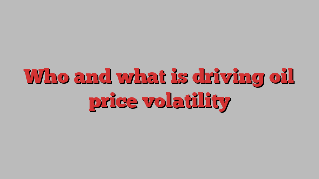 Who and what is driving oil price volatility