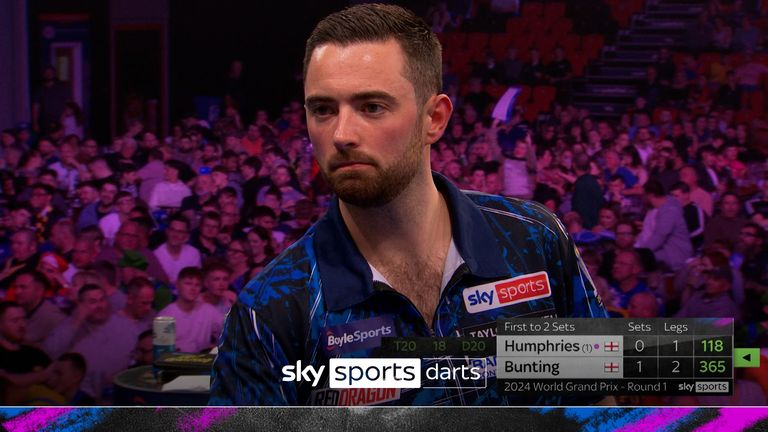 Luke Humphries at the World Grand Prix Darts