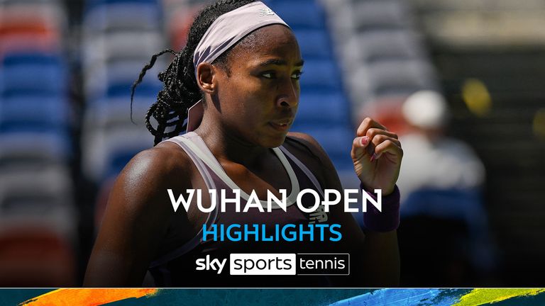 Highlights of the Wuhan Open quarter-final match between Coco Gauff and Magda Linette.