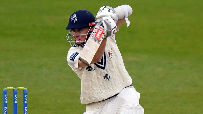 Zak Crawley in action for Kent in the LV= County Championship