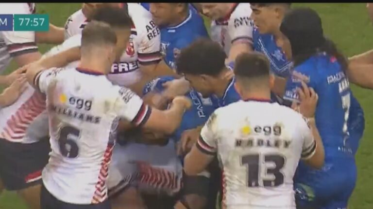 Wild all-in brawl mars England win, results, highlights, reaction